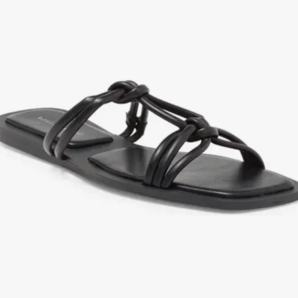 NWOB Azalea Wang Stetson Black Knotted Strap Sandals Size 8